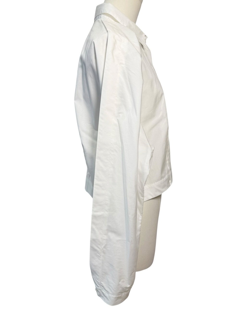 NWT - Rag & Bone Morgan Cropped Poplin Button Down Shirt White Size Large - Picture 4 of 10